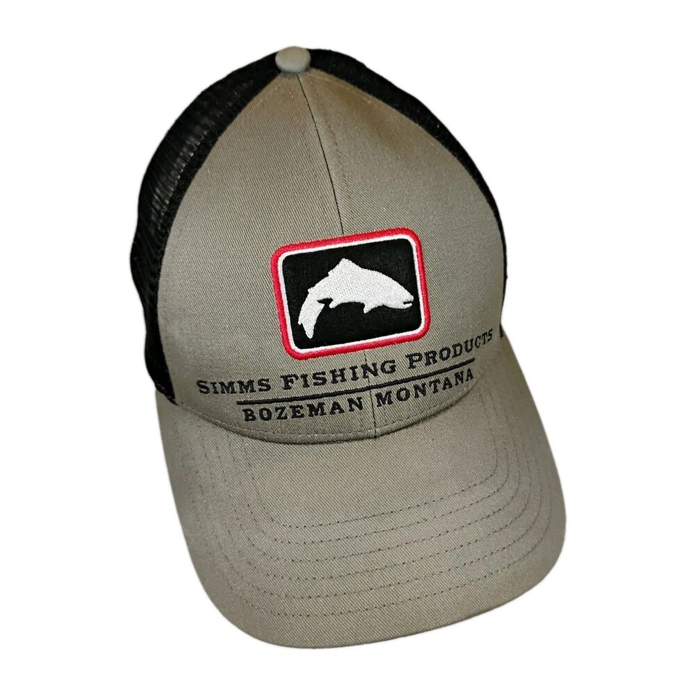 Simms Fishing Products Trucker Hat Bozeman Montana Mesh Back Cap Snapback